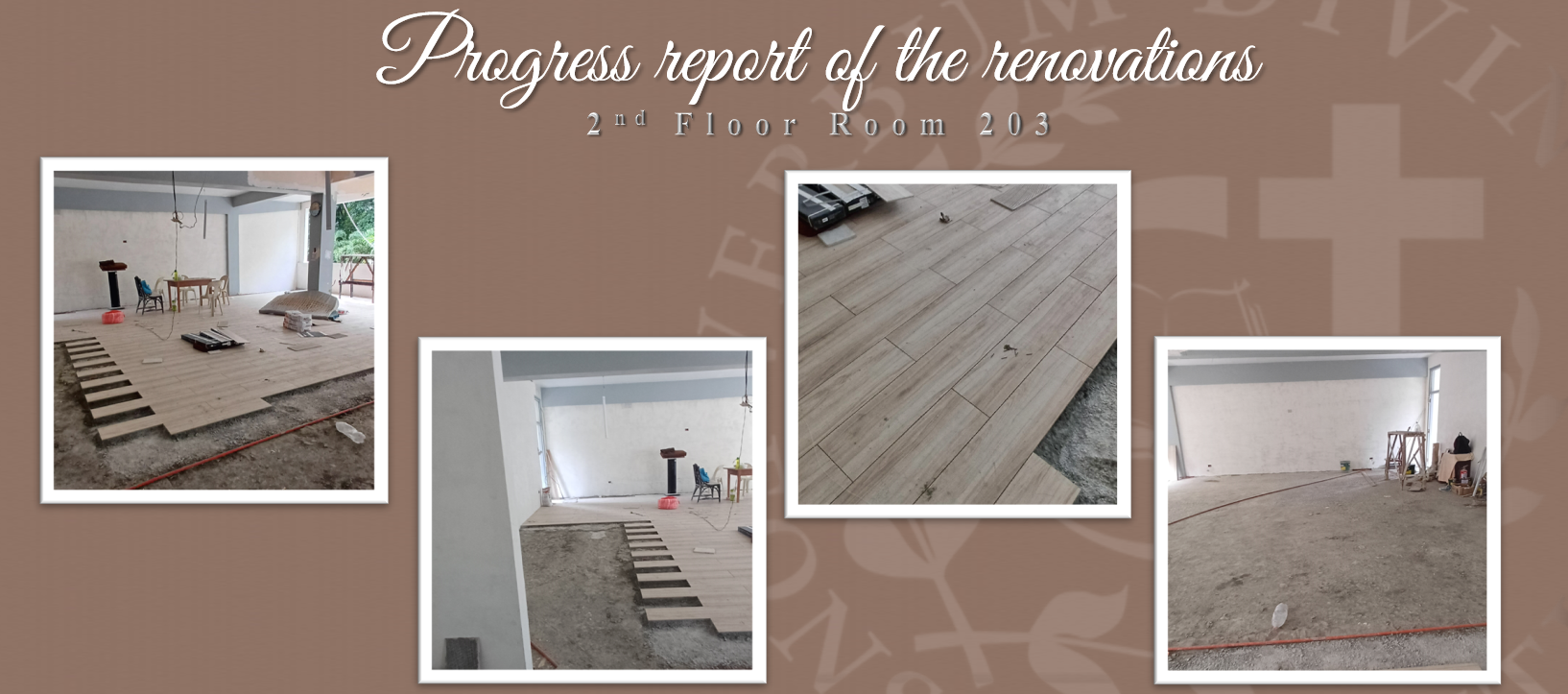 Progress report of the renovations (2nd Floor Room 203)